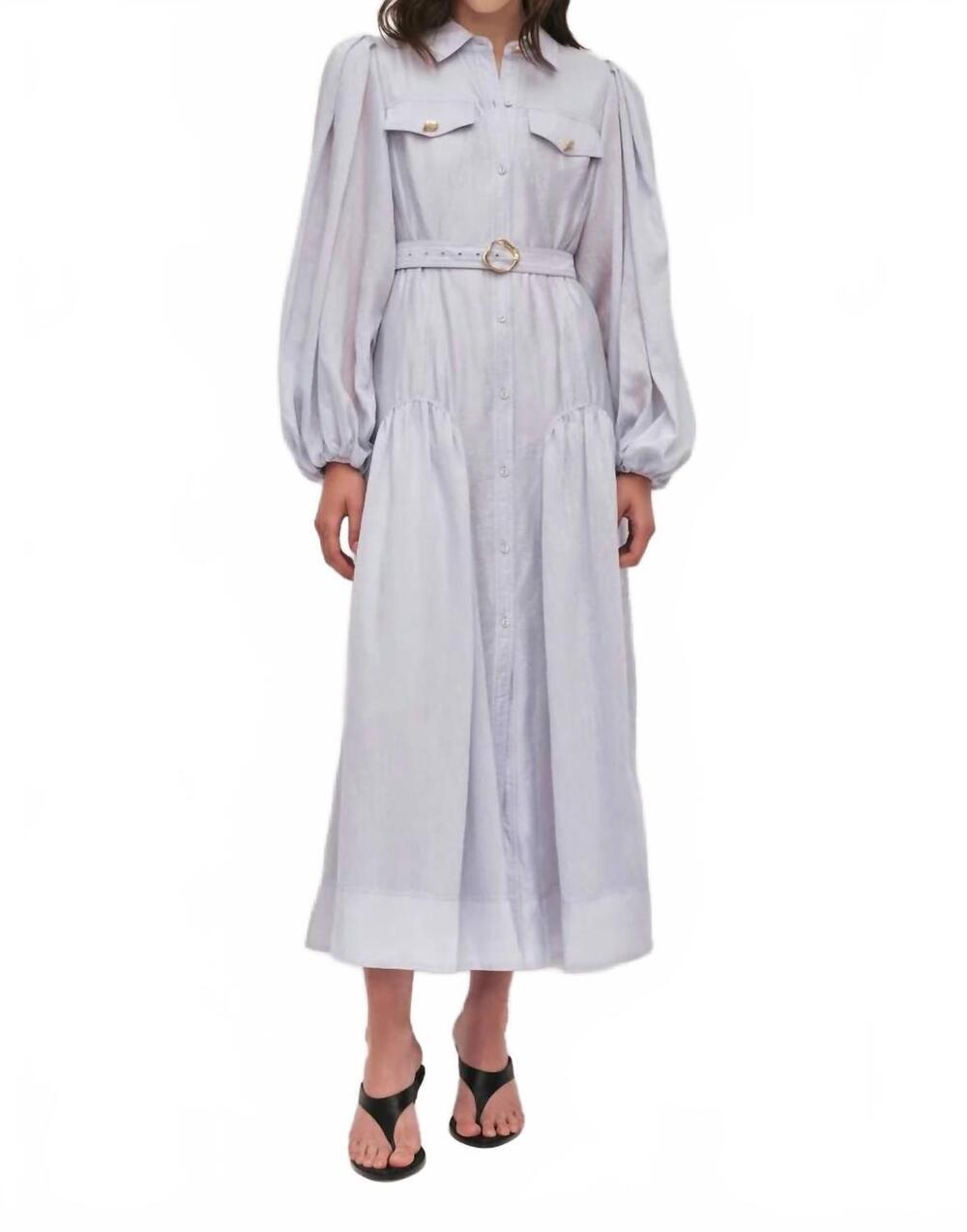 NEW AJE. colide shirt dress in french blue